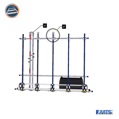 BARRE DE SERRAGE SUPPLÉMENTAIRE POUR PORTE CHARGE LATÉRAL POUR NISSAN NV250 MTS - 1