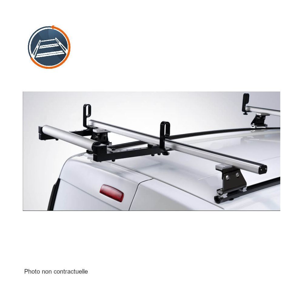 Jeu de 2 barres de toit aluminium pour Renault Trafic 3 L2H1 Jeu de 2 barres de toit aluminium pour Renault Trafic 3 L2H1