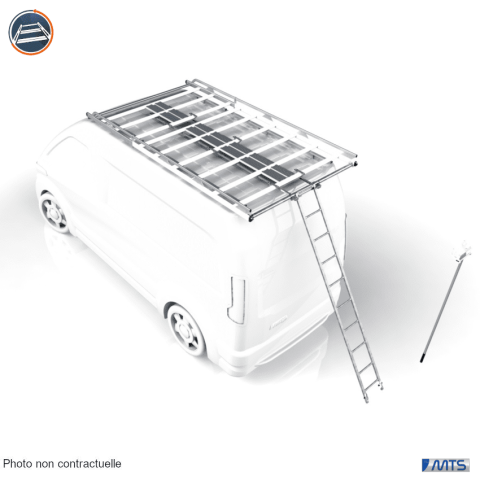 ECHELLE COULISSANTE SOUS GALERIE ACIER MTS POUR MERCEDES SPRINTER TYPE 907