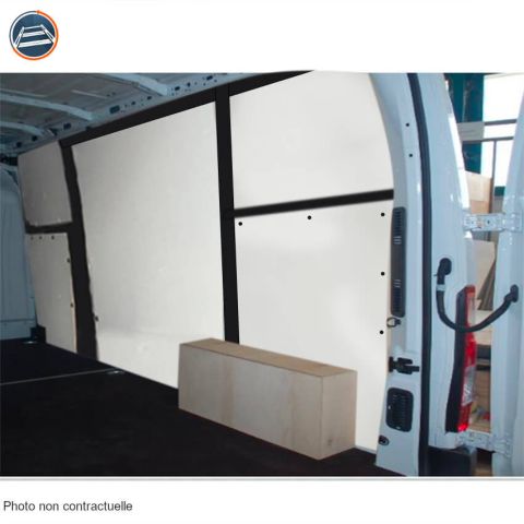 Kit habillage Polypropylène + un plancher en bouleau rugueux pour Volkswagen Caddy 3 L1.