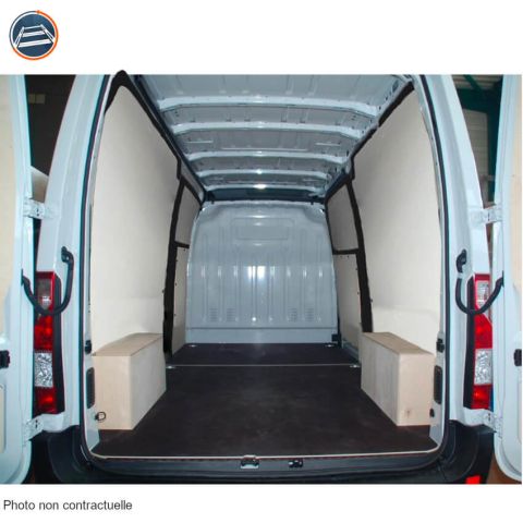 Kit habillage Polypropylène + un plancher fait en Bouleau rugueux pour le Volkswagen Caddy 3 L2.