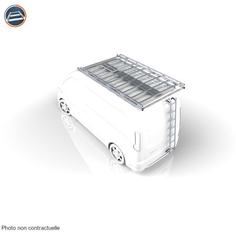 PACK GALERIE ALUMINIUM + ECHELLE NISSAN NV300 (MODELE DE 2014) L1H1 PORTES BATTANTES