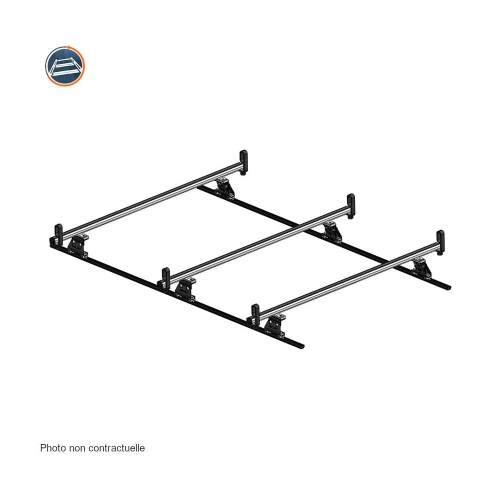 Barres De Toit Acier Pour FIAT Ducato (1994-2006) - Lot De 3, Galvanisé, 160 Cm, Poids Max 150 Kg