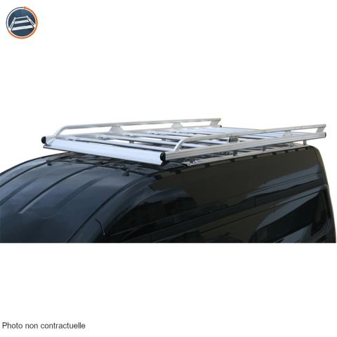 GALERIE ALUMINIUM INSTALLEE SUR FORD TRANSIT CUSTOM L1H2 PORTES BATTANTES