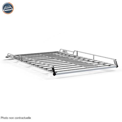 FACE ARRIERE GALERIE ACIER GALVANISE POUR FORD CUSTOM L2H1 PORTES BATTANTES