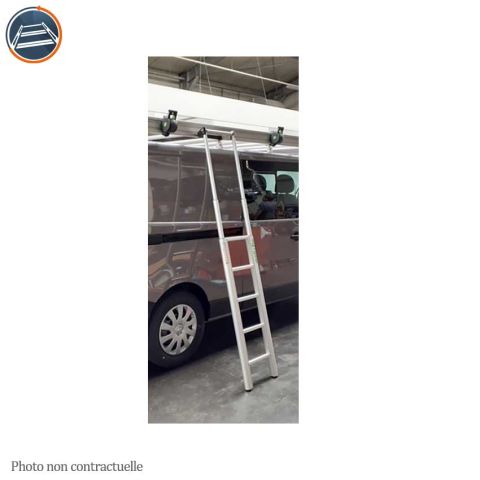 ECHELLE TELESCOPIQUE 4 BARREAUX FIXEE SUR GALERIE DE TOIT CITROËN BERLINGO 3