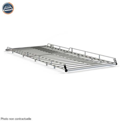 VUE ARRIERE GALERIE AVEC PLATEFORME MTS POUR RENAULT MASTER III L2H2 ACIER GALVANISE