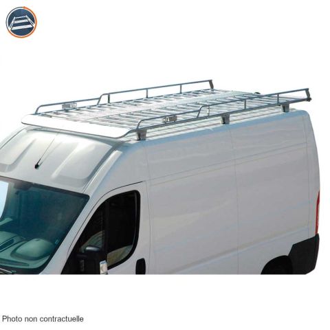 GALERIE AVEC PLATEFORME MTS INSTALLEE SUR RENAULT MASTER III L2H2 ACIER GALVANISE