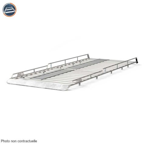 VUE AVANT DE GALERIE AVEC PLATEFORME MTS RENAULT MASTER III L2H2 ACIER GALVANISE