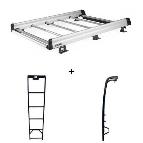 PACK GALERIE ALUMINIUM + ECHELLE BRINK RENAULT TRAFIC 3 L1H1