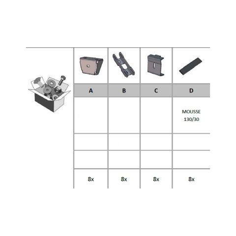 KIT DE FIXATION GAL. MTS DUCATO, BOXER, JUMPER 2006-