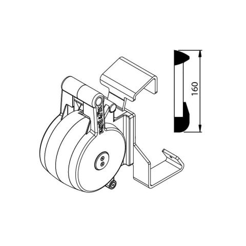 Boitier à sangle pour galerie Aluminium RHINO
