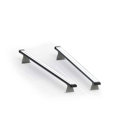 JEU DE 2 BARRES DE TOIT ALUMINIUM FORD TRANSIT CUSTOM 2 L2H1 PORTES BATTANTES