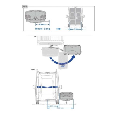 COFFRE D'ATTELAGE POUR VAN TOWBOX CAMPER LONG