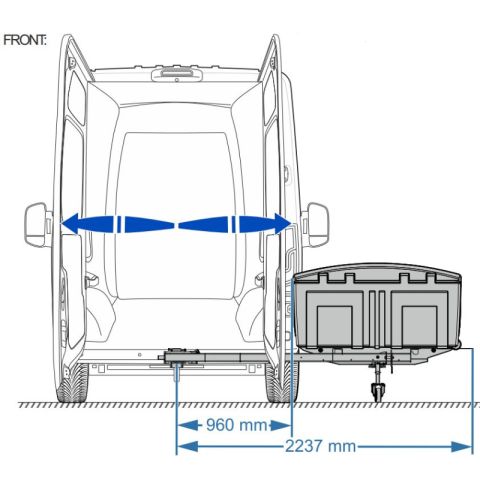 COFFRE D'ATTELAGE POUR VAN TOWBOX V3 CAMPER LONG