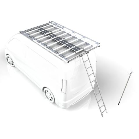 ECHELLE COULISSANTE SOUS GALERIE ALU. MTS NISSAN INTERSTAR 2 L2H2 PORTES BATTANTES