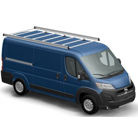 Galerie de toit aluminium grise pour Opel Movano 3 - L2H1 face avant