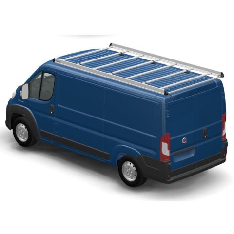Galerie de toit aluminium grise Fiat Ducato 3 - L2H1 arrière gauche