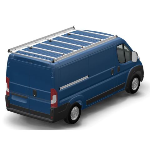 Galerie de toit aluminium grise pour Opel Movano 3 - L2H1 arrière droit